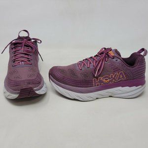 HOKA ONE ONE BONDI 6 RUNNING WALKING SHOES PURPLE WOMENS SIZE 8.5